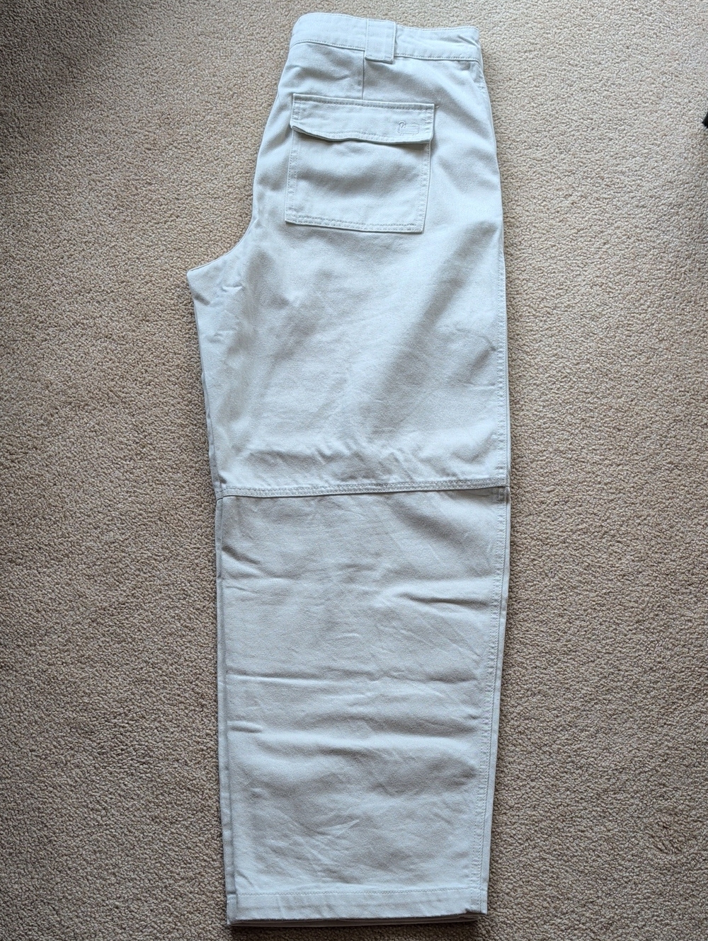 Woolrich Cream Baggy Cargo Pants